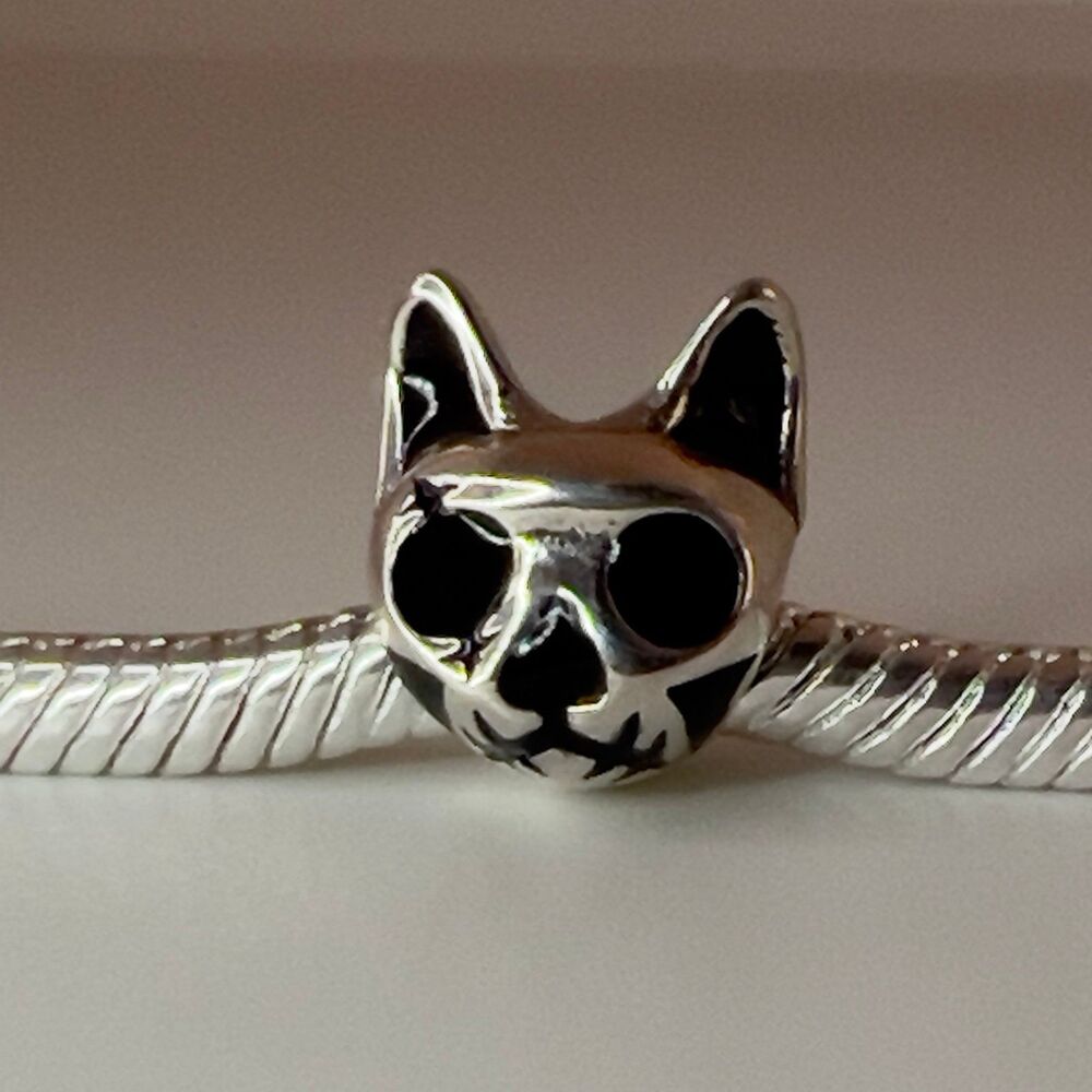 Halloween Cat Pandora Compatible S925 Sterling Silver Charm